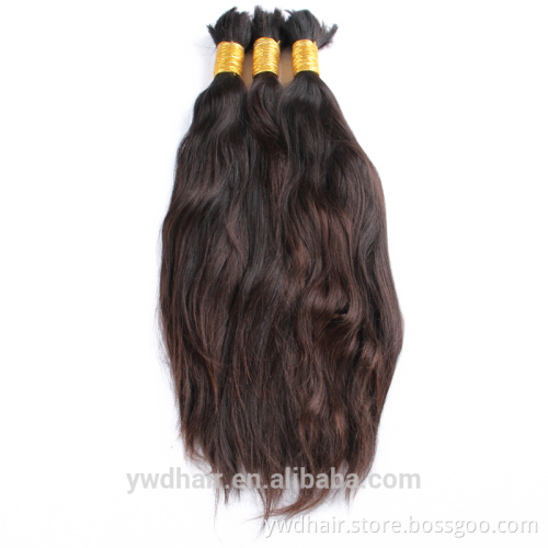 10-40in Grade 8A 100% Human Hair Bulk Full Cuticle intact Brazilian Malaysia Peruvian Indian Russian Natural Ponytail Bulk Hair